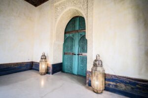 Indgang til Riad i Marrakech, Marokko